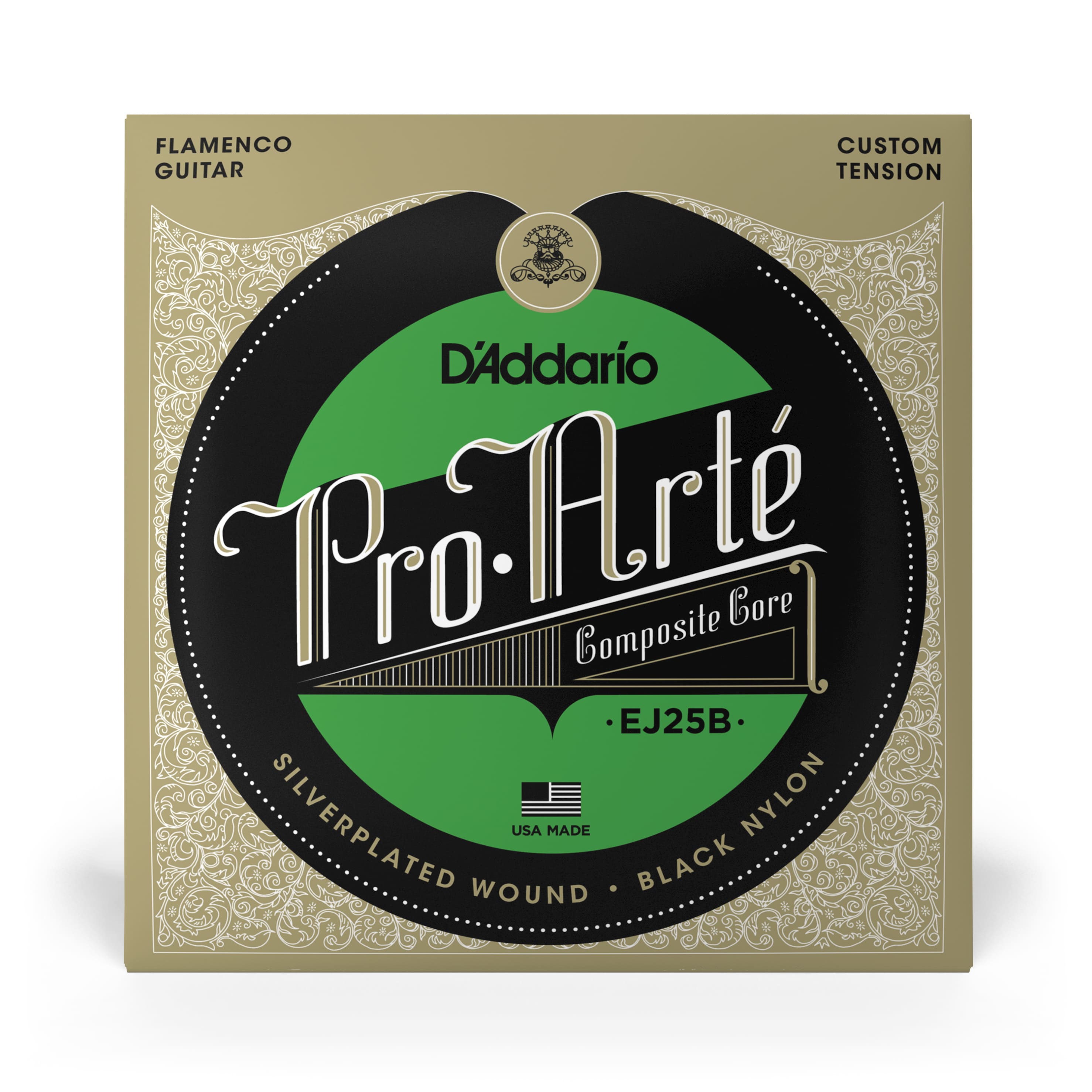 D'Addario EJ25B Flamenco Black Nylon
